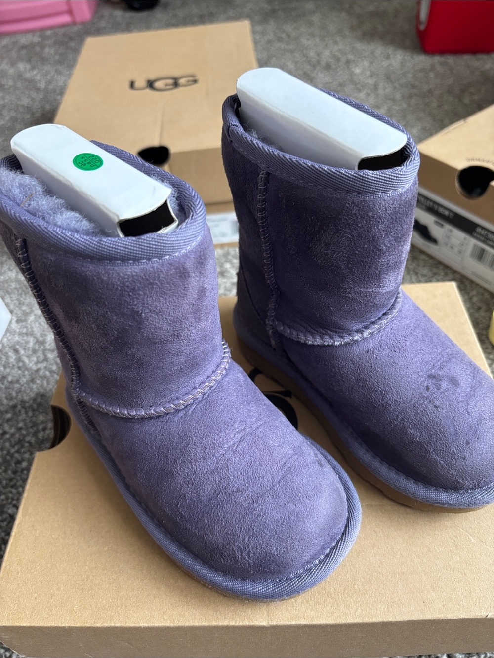 UGG classic Short Suede Boots in purple